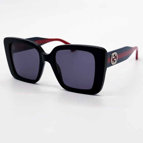 NEW GUCCI GG1861S 004 WOMEN SHINY BLACK SUNGLASSES GUCCI - Picture 4 of 13